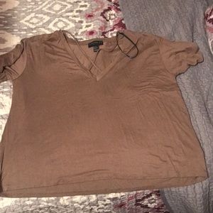 Forever 21+ Tan cris-cross top